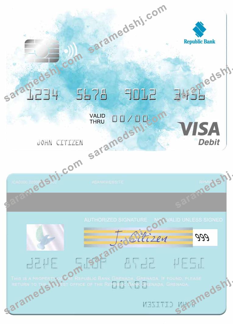 Grenada Republic Bank Grenada visa debit card